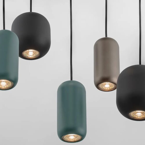 Nova Luce Barevné kovové závěsné světlo Marlin 48 cm