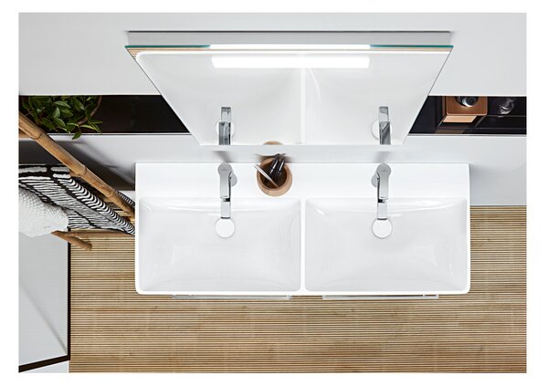 Villeroy & Boch Avento - Dvojité umyvadlo 1200x470mm, s přepadem, alpská bílá 4A23CK01
