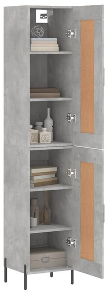 Skříň highboard betonově šedá 34,5x34x180 cm kompozitní dřevo 3200461