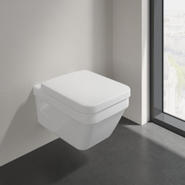 Villeroy & Boch Architectura Combi-Pack - SET Závěsné WC + sedátko SoftClosing, alpská bílá Ceramic Plus 5685HRR1