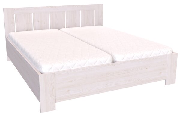 Postel AURA + 2 polohovatelné lamelové rošty Šířka 180 cm, Akácie skořice