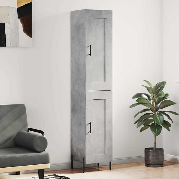 Skříň highboard betonově šedá 34,5x34x180 cm kompozitní dřevo 3200461