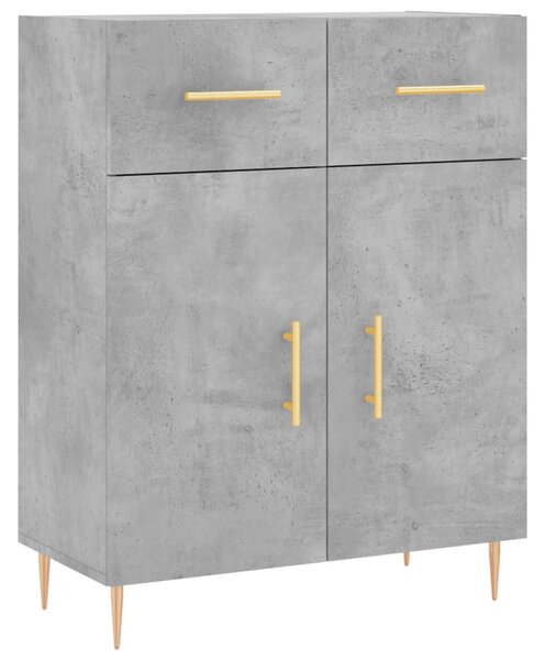 Skříň highboard betonově šedá 69,5x34x180 cm kompozitní dřevo 3200509