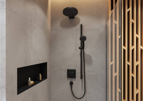 Hansgrohe FixFit Přípojka hadice E bez zpětného ventilu, matná černá 27454670