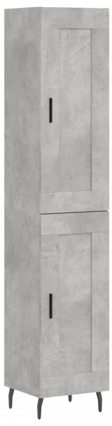 Skříň highboard betonově šedá 34,5x34x180 cm kompozitní dřevo 3200469