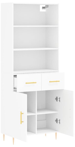 Skříň highboard bílá 69,5 x 34 x 180 cm kompozitní dřevo 3200505