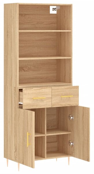 Skříň highboard dub sonoma 69,5 x 34 x 180 cm kompozitní dřevo 3200508