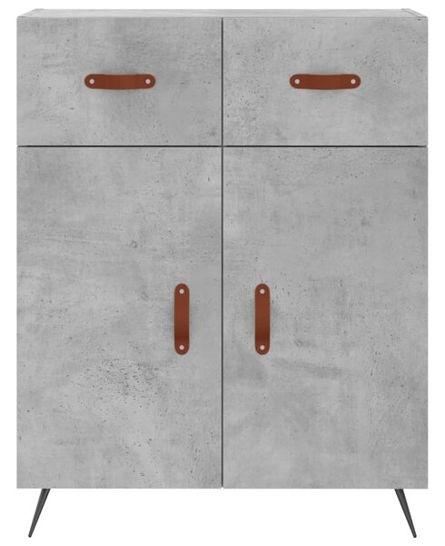 Skříň highboard betonově šedá 69,5x34x180 cm kompozitní dřevo 3200493