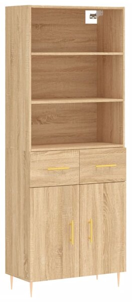 Skříň highboard dub sonoma 69,5 x 34 x 180 cm kompozitní dřevo 3200508