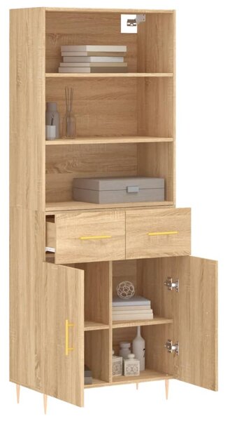 Skříň highboard dub sonoma 69,5 x 34 x 180 cm kompozitní dřevo 3200508