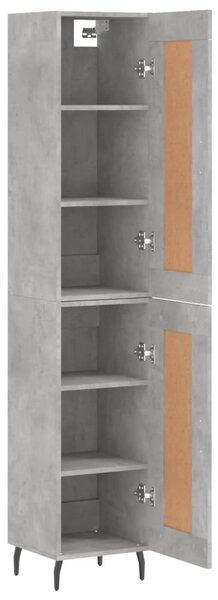 Skříň highboard betonově šedá 34,5x34x180 cm kompozitní dřevo 3200469