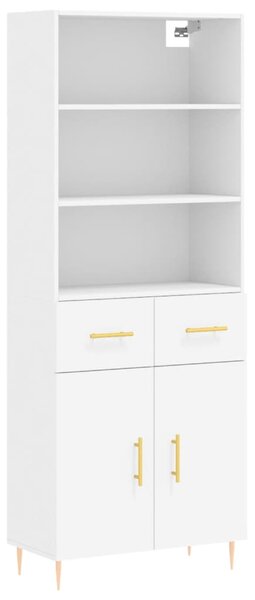 Skříň highboard bílá 69,5 x 34 x 180 cm kompozitní dřevo 3200505