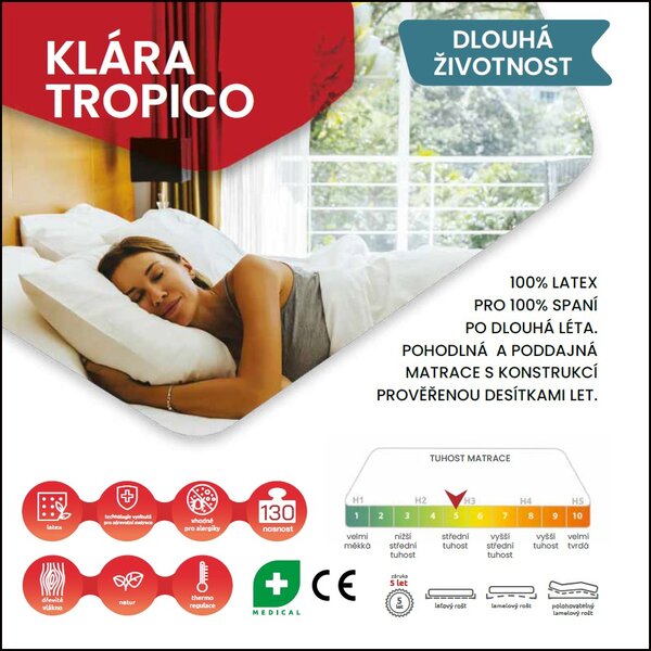 Matrace Tropico Klára Výška: 18 cm, Rozměr: 80x200 cm
