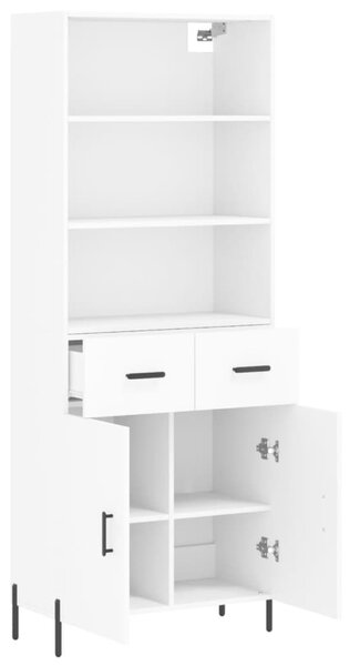 Skříň highboard bílá 69,5 x 34 x 180 cm kompozitní dřevo 3200521