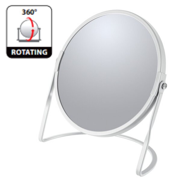 Spirella kosmetické zvětšovací zrcátko AKIRA, matná bílá, ocel
