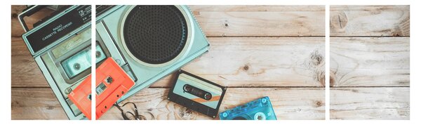Obraz - Retro rádio (170x50 cm)