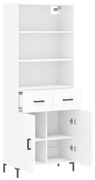 Skříň highboard bílá 69,5 x 34 x 180 cm kompozitní dřevo 3200513