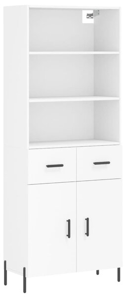 Skříň highboard bílá 69,5 x 34 x 180 cm kompozitní dřevo 3200521