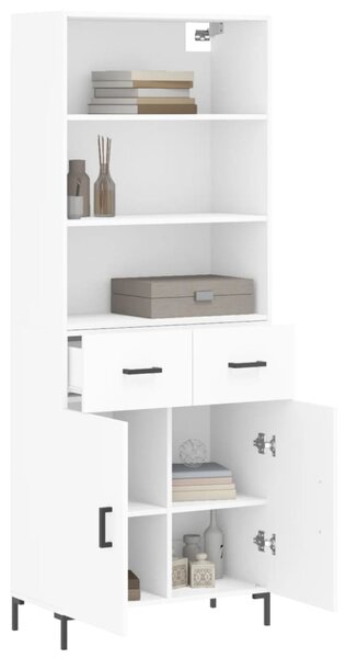 Skříň highboard bílá 69,5 x 34 x 180 cm kompozitní dřevo 3200513