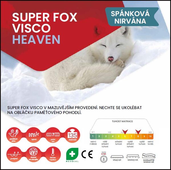 Tropico Matrace Super Fox Visco Heaven Výška: 24 cm, Rozměr: 80x200 cm