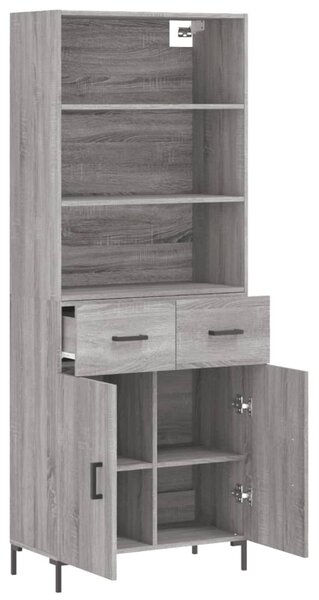 Skříň highboard šedá sonoma 69,5 x 34 x 180 cm kompozitní dřevo 3200519