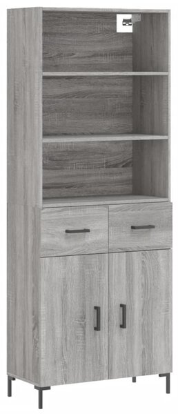 Skříň highboard šedá sonoma 69,5 x 34 x 180 cm kompozitní dřevo 3200519