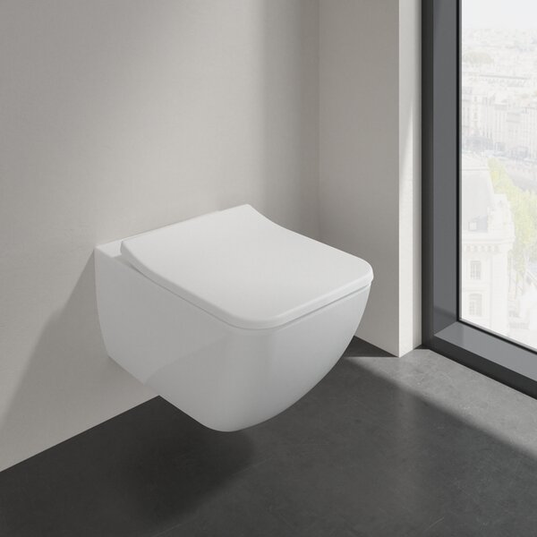 Villeroy & Boch Venticello Combi-Pack - SET Závěsné WC + sedátko SlimSeat SoftClosing, alpská bílá 4611RS01
