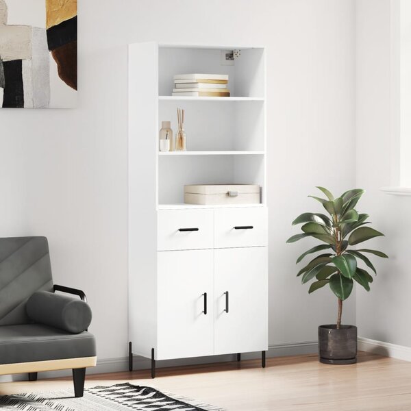 Skříň highboard bílá 69,5 x 34 x 180 cm kompozitní dřevo 3200521