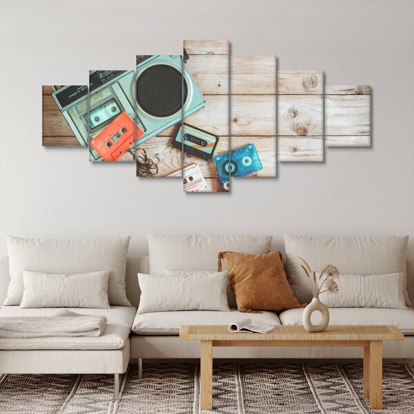 Obraz - Retro rádio (210x100 cm)