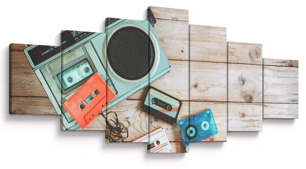 Obraz - Retro rádio (210x100 cm)
