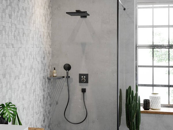 Hansgrohe Raindance E horní sprcha 300 1jet se sprchovým ramenem, matná černá 26238670