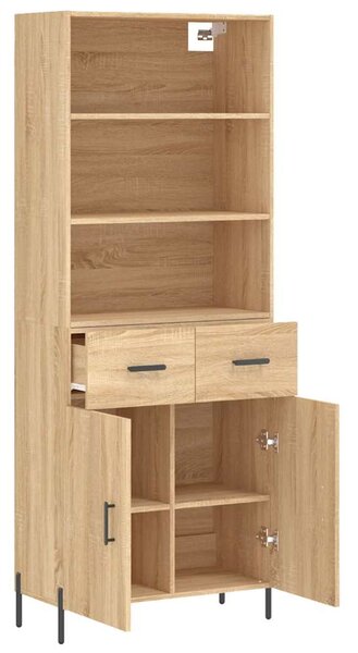 Skříň highboard dub sonoma 69,5 x 34 x 180 cm kompozitní dřevo 3200524