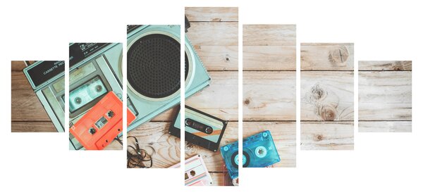 Obraz - Retro rádio (210x100 cm)
