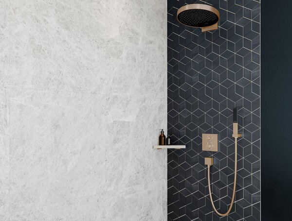 Hansgrohe Rainfinity horní sprcha 360 1jet s nástěnným připojením, kartáčovaný bronz 26230140