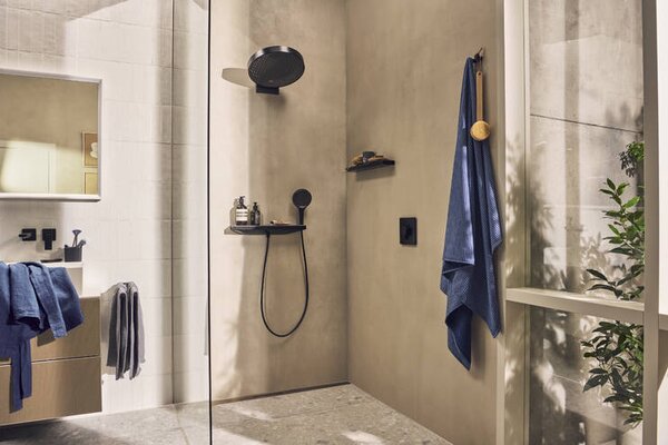 Hansgrohe Rainfinity horní sprcha 360 1jet s nástěnným připojením, matná černá 26230670