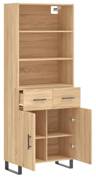 Skříň highboard dub sonoma 69,5 x 34 x 180 cm kompozitní dřevo 3200540