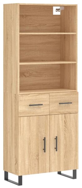 Skříň highboard dub sonoma 69,5 x 34 x 180 cm kompozitní dřevo 3200540