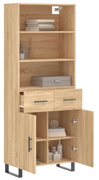Skříň highboard dub sonoma 69,5 x 34 x 180 cm kompozitní dřevo 3200540