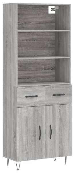 Skříň highboard šedá sonoma 69,5 x 34 x 180 cm kompozitní dřevo 3200551