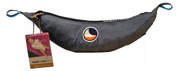 Houpací síť bez tyče Ticket To The Moon šedá, nosnost 150 kg, 140 x 100 cm