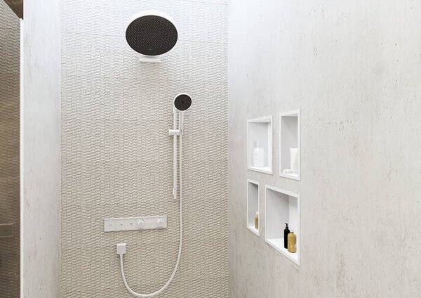 Hansgrohe FixFit přípojka hadice Square se zpětným ventilem, matná bílá 26455700