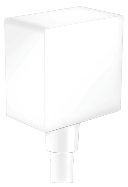 Hansgrohe FixFit přípojka hadice Square se zpětným ventilem, matná bílá 26455700