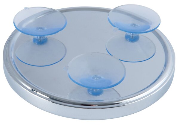 MSV kosmetické zvětšovací zrcátko, chromovaná ocel, s přísavkami, 17 cm