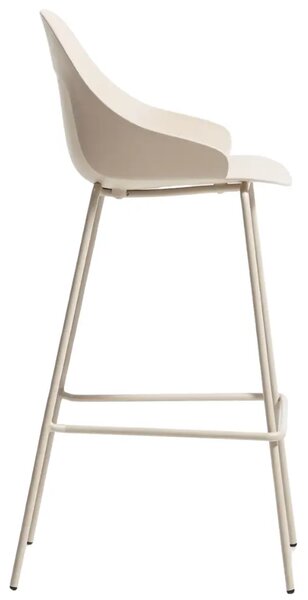Kave Home Béžová plastová barová židle Sanile 74 cm