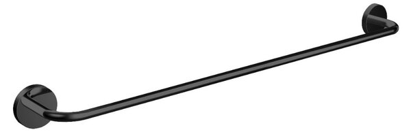 Emco Round - Držák na ručník 600 mm, montáž pomocí lepení nebo vrtání, černá 436013360