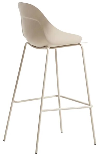 Kave Home Béžová plastová barová židle Sanile 74 cm