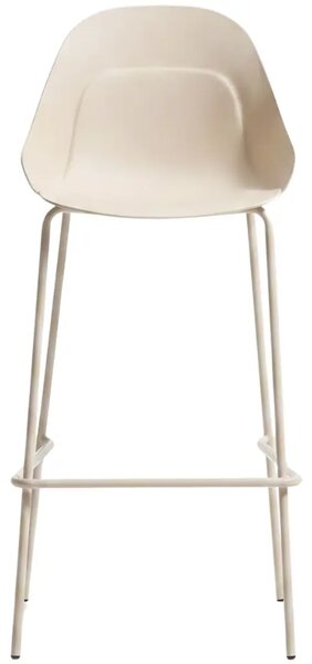 Kave Home Béžová plastová barová židle Sanile 74 cm