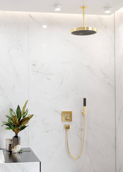 Hansgrohe Rainfinity Tyčová ruční sprcha 100 1jet, leštěný vzhled zlata 26866990