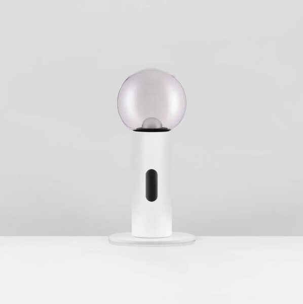 Nova Luce Bílá kovová stolní LED lampa Chronos