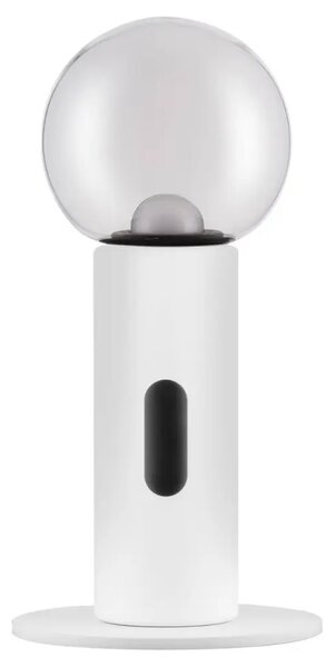 Nova Luce Bílá kovová stolní LED lampa Chronos